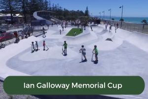 An image of a skatepark with the copy Ian Galloway Memorial Cup