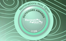 A button that says Outdoors Awards 2026 nominations now open in teal green